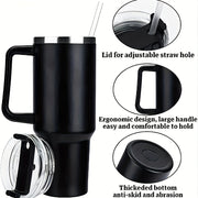 Vaso de acero inoxidable de 40oz con asa y termo de vacío