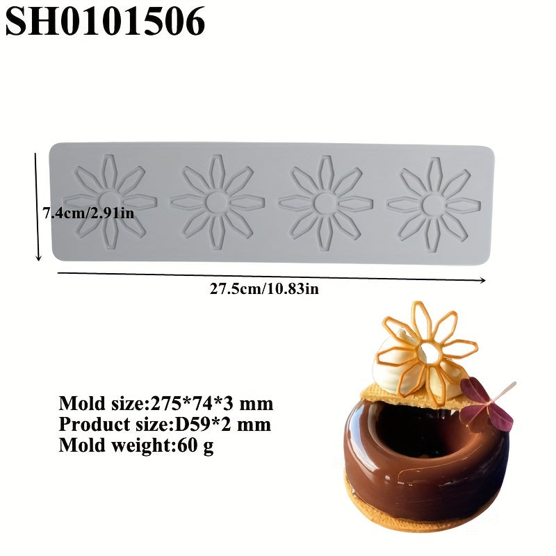 Силиконовая форма с кружевным узором для украшения тортов из фонтана и топперов из шоколада