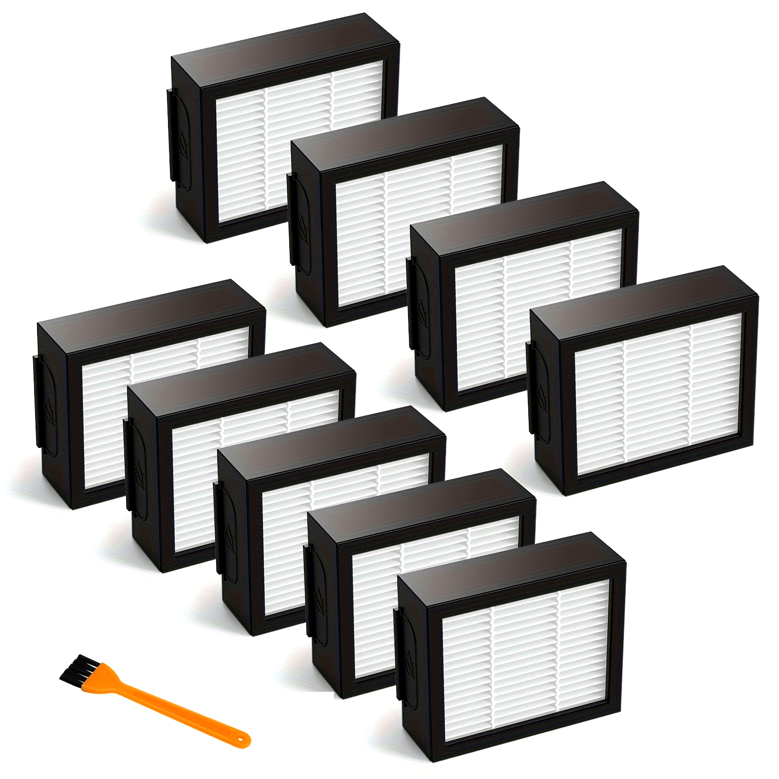 Irobot Roomba seriyasining E5, E6, E7, I3, I4, I6, I7, I8, J7, J7+, J7+ modellari bilan mos keladigan HEPA filtrlar, o'lchamlari 5 sm/1.97 dyuym x 6.5 sm/2.5 dyuym.