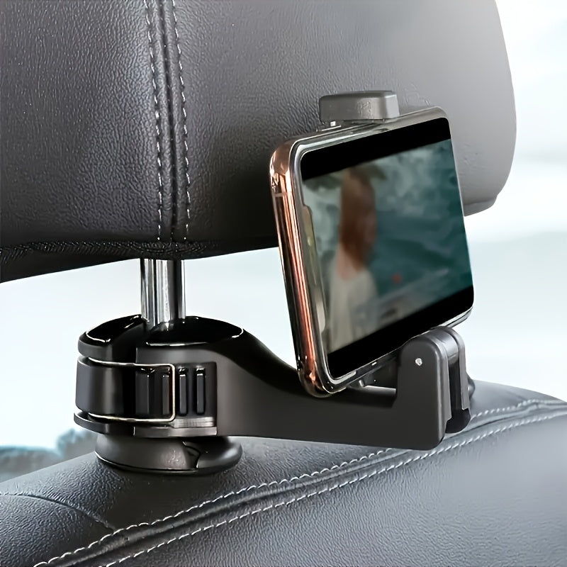 Adjustable Car Phone Holder with Headrest Mount Durable ABS Waterproof for Vehicles