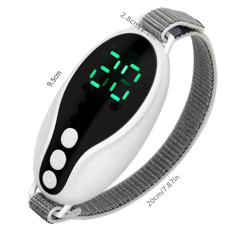 20 ta sozlanadigan rejimga ega mini palma uyqu massajchisi, USB Type-C orqali zaryadlanadigan, 36V ostida ishlaydigan, 150mAh litiy polimer batareyaga ega qo'l bilan ishlatiladigan vibratsiya qurilmasi.