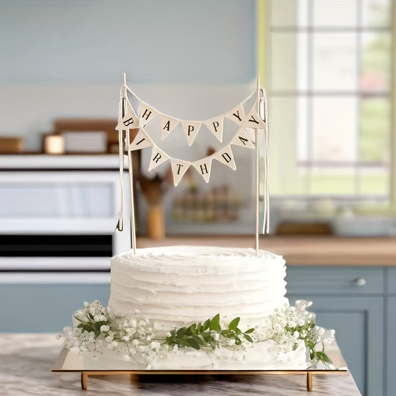 Bayram bezaklari uchun tilak so'zlari bilan tug'ilgan kun torti ustki qismi