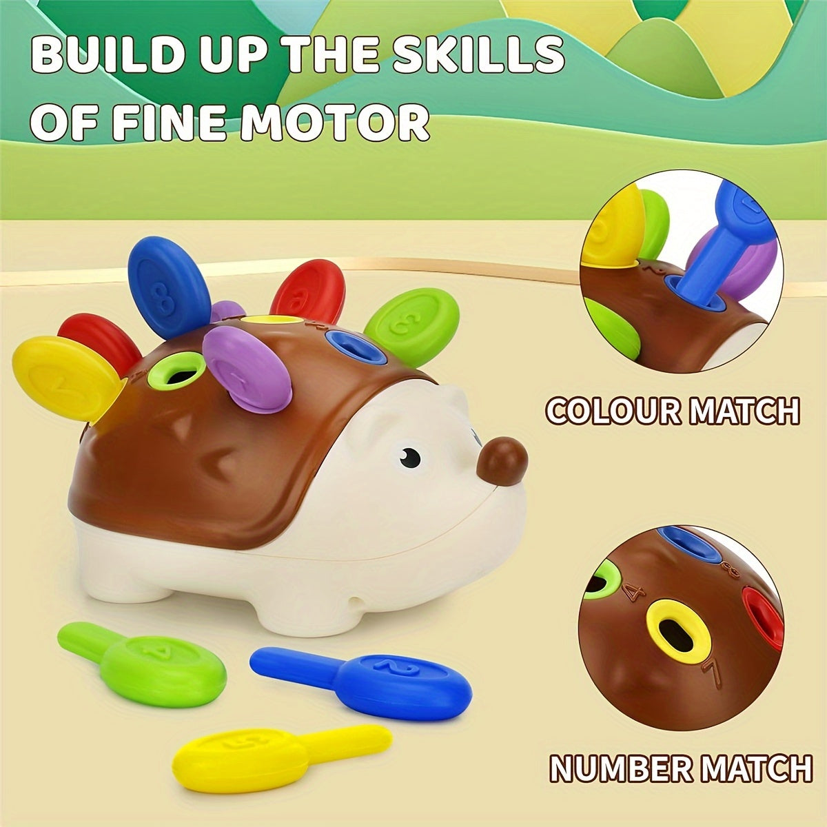 Colorful Plastic Hedgehog Toys for Kids Fine Motor Skill Development Preschool Gifts for Boys and Girls