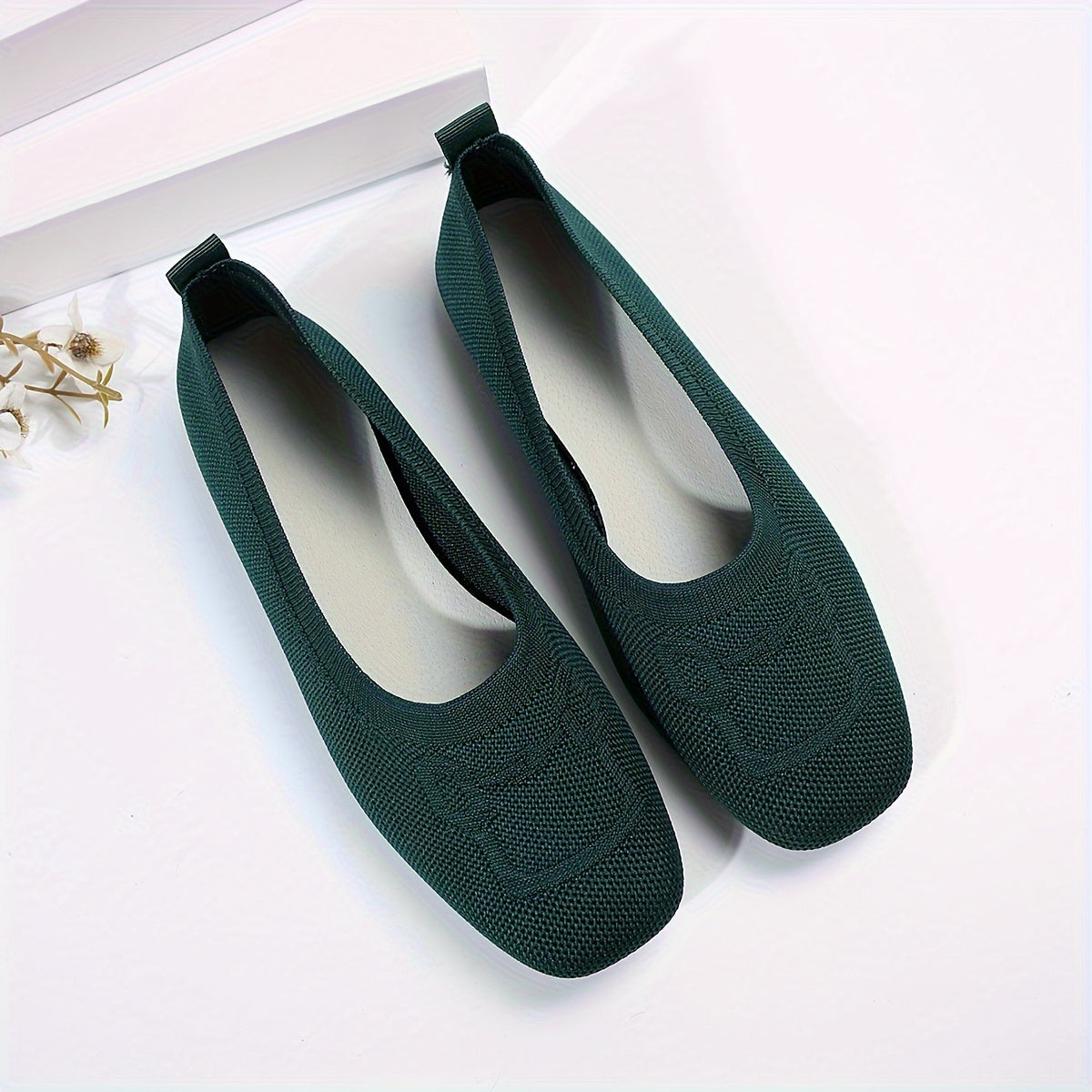 Zapatos planos casuales para mujer con suela ligera, transpirable y de TPR