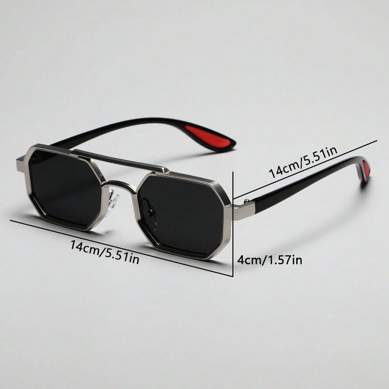 Unisex Metal Geometric Decorative Eyewear for Outfits