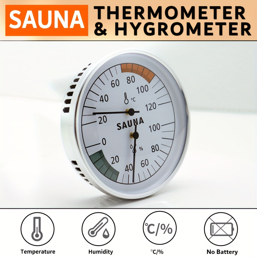 Wooden Sauna Thermo-Hygrometer Indoor Spa Temperature and Humidity Meter Celsius Fahrenheit