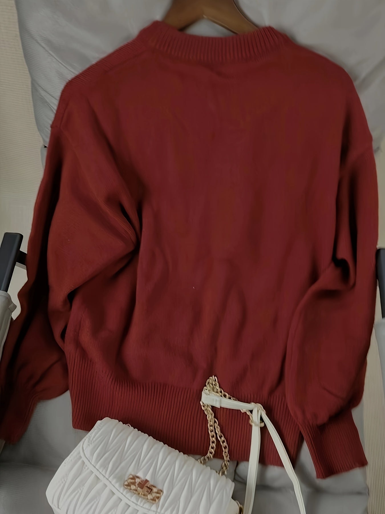 Cárdigan de punto de color sólido para mujer con botones en el frente y manga larga para primavera y otoño