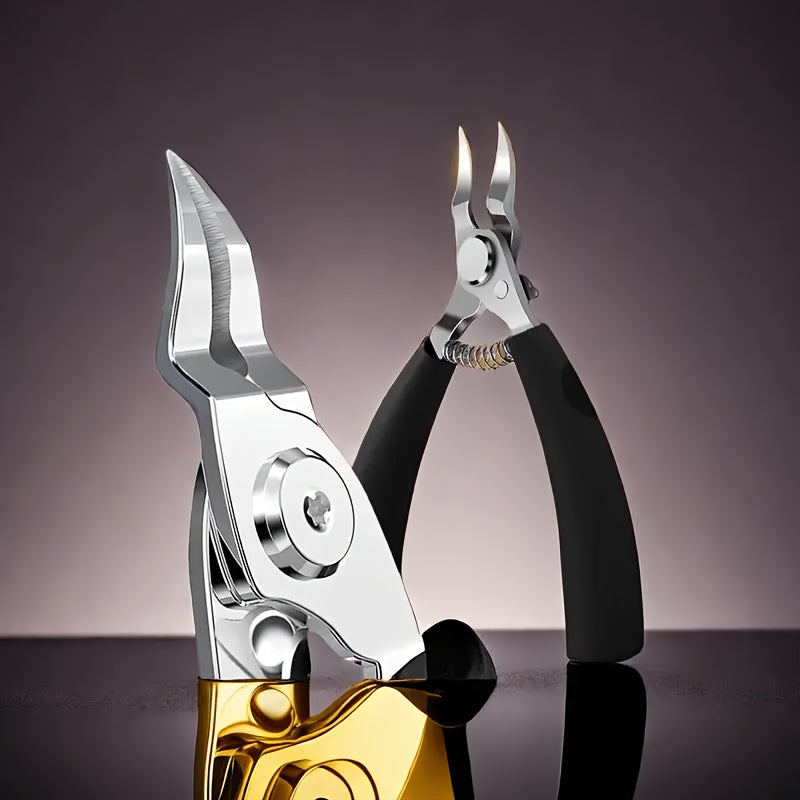 Stainless Steel Toenail Clippers for Thick Nails, Curved Blade, Professional