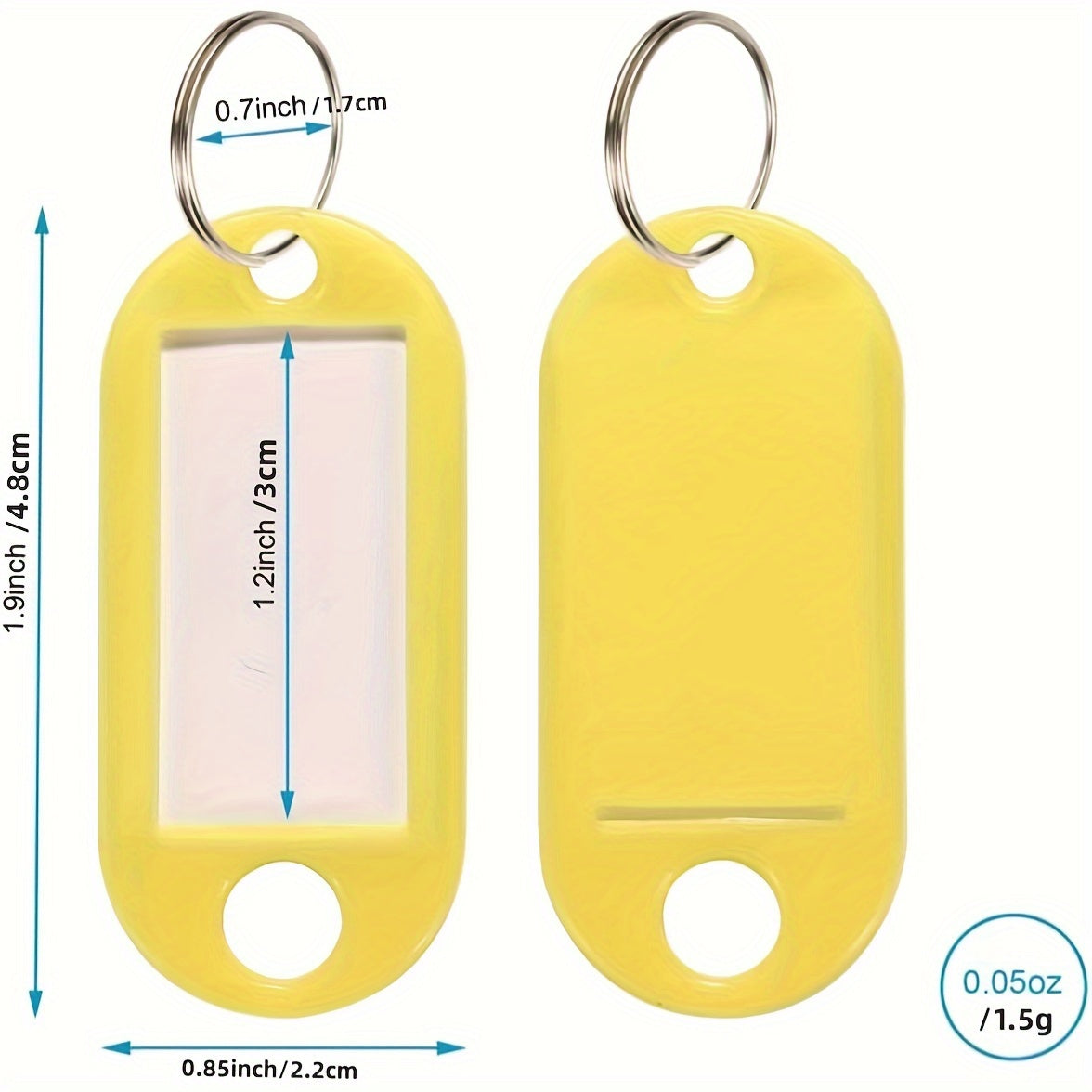 100 штук ярких пластиковых бирок для багажа брелоков для чемоданов и ключей