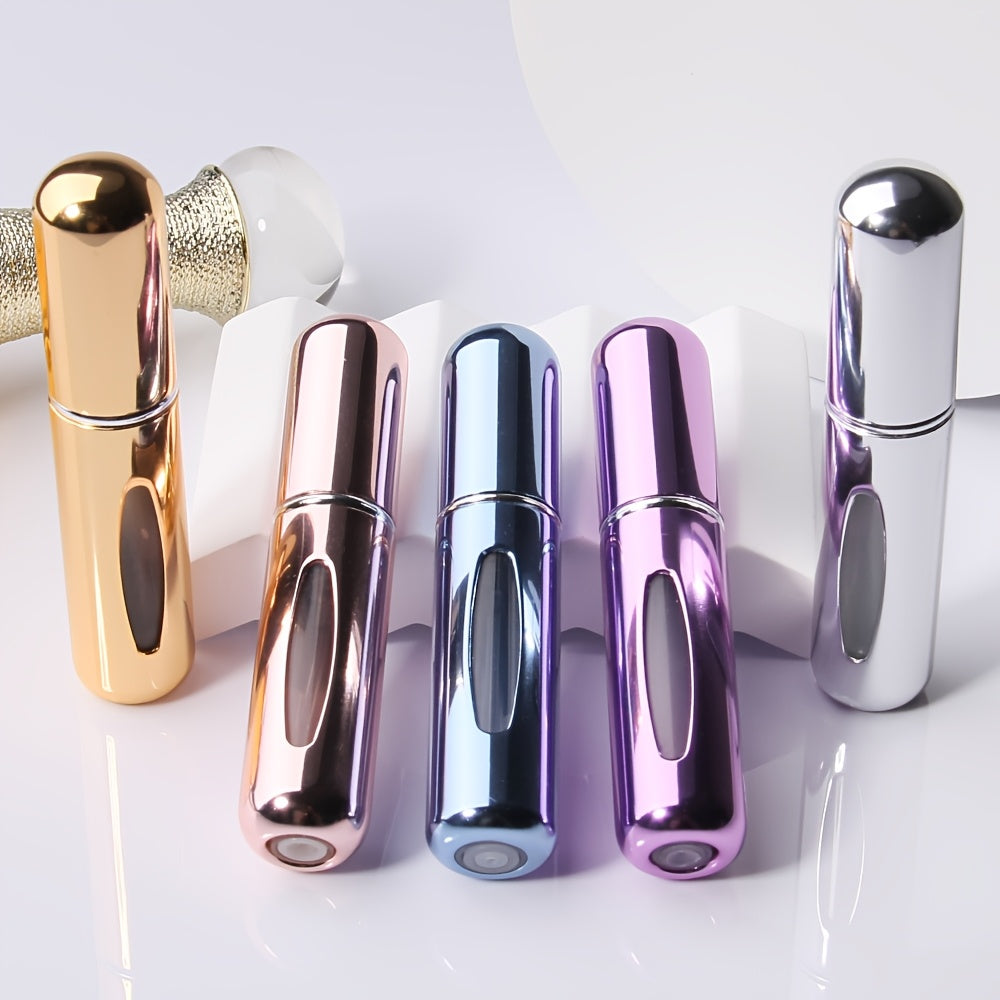 Set of 5 Travel Refillable Perfume Atomizers 5ml Portable Spray Bottles for Cosmetics