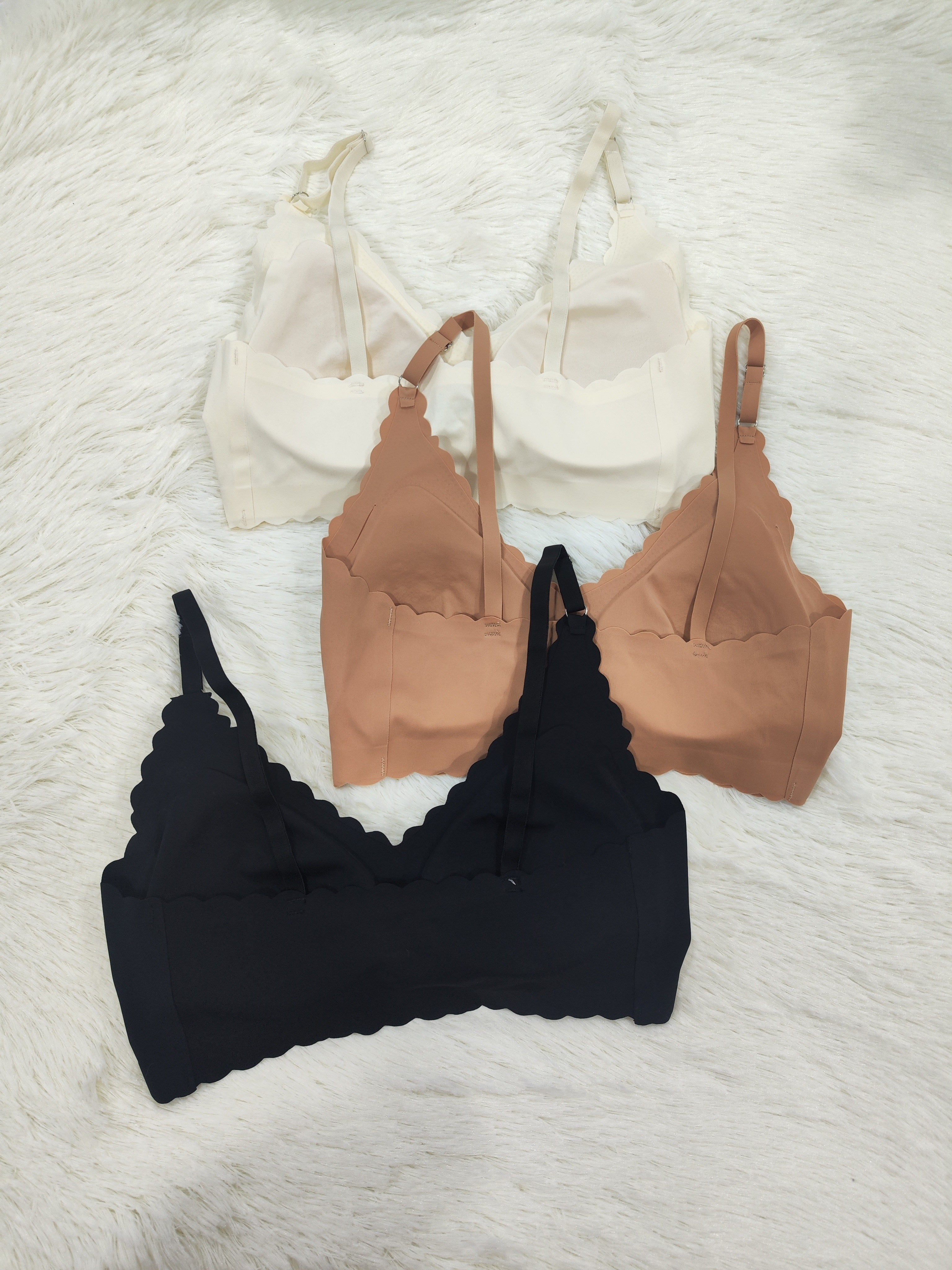 3 Бесшовных бюстгальтера с отделкой в виде ракушки для женщин, сексуальное и комфортное белье с эффектом пуш-ап.