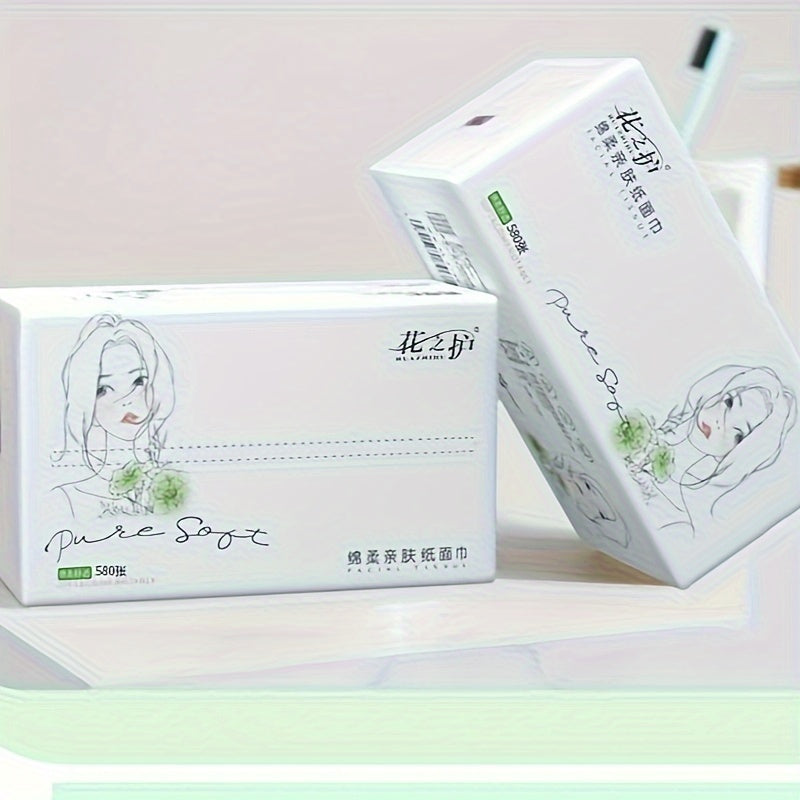 580 dona yumshoq 5-qavatli qog'oz sochiq, bambuk, neytral yoritilmagan, uy, restoran, sayohat uchun