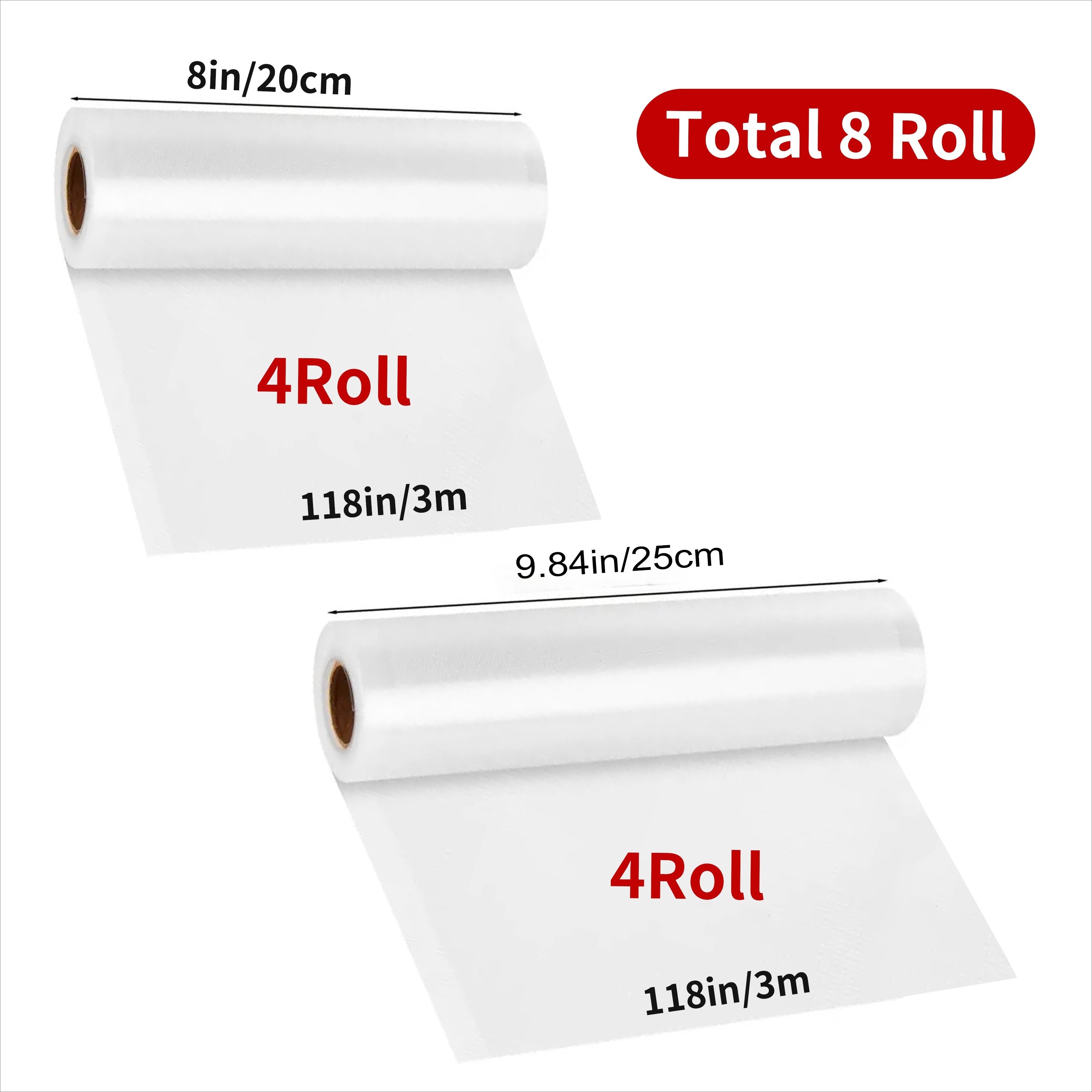 Oltita BPA-dan ozod vakuum yopishtiruvchi rulonlar oziq-ovqat saqlash, sous vide va oshxona tashkiloti uchun