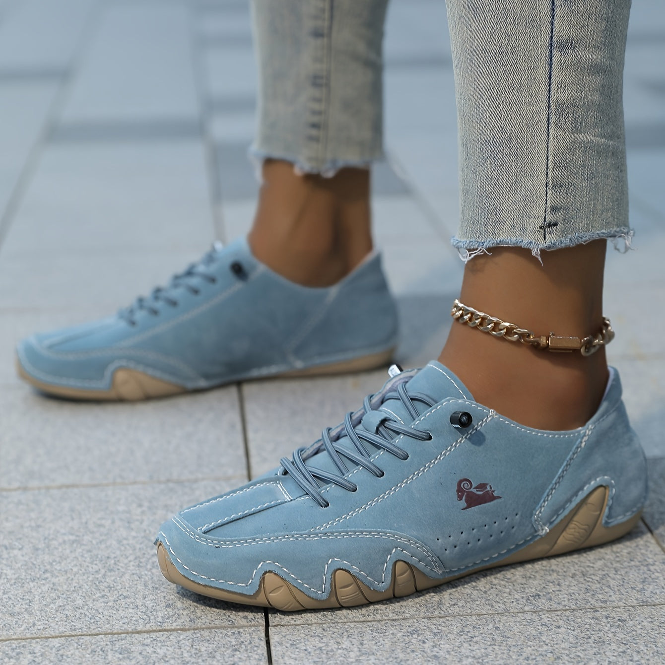 Women's Vintage Octopus Sneakers Lace-Up Non-Slip Rubber Casual Shoes