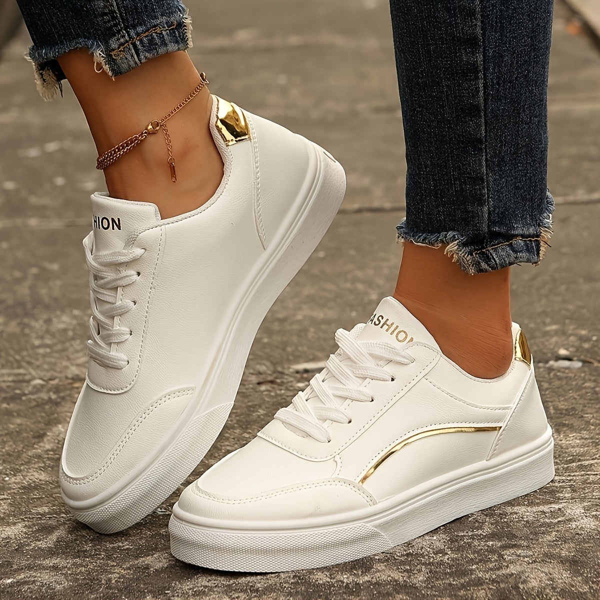 Women White Casual Sports Shoes for Travel and All Seasons