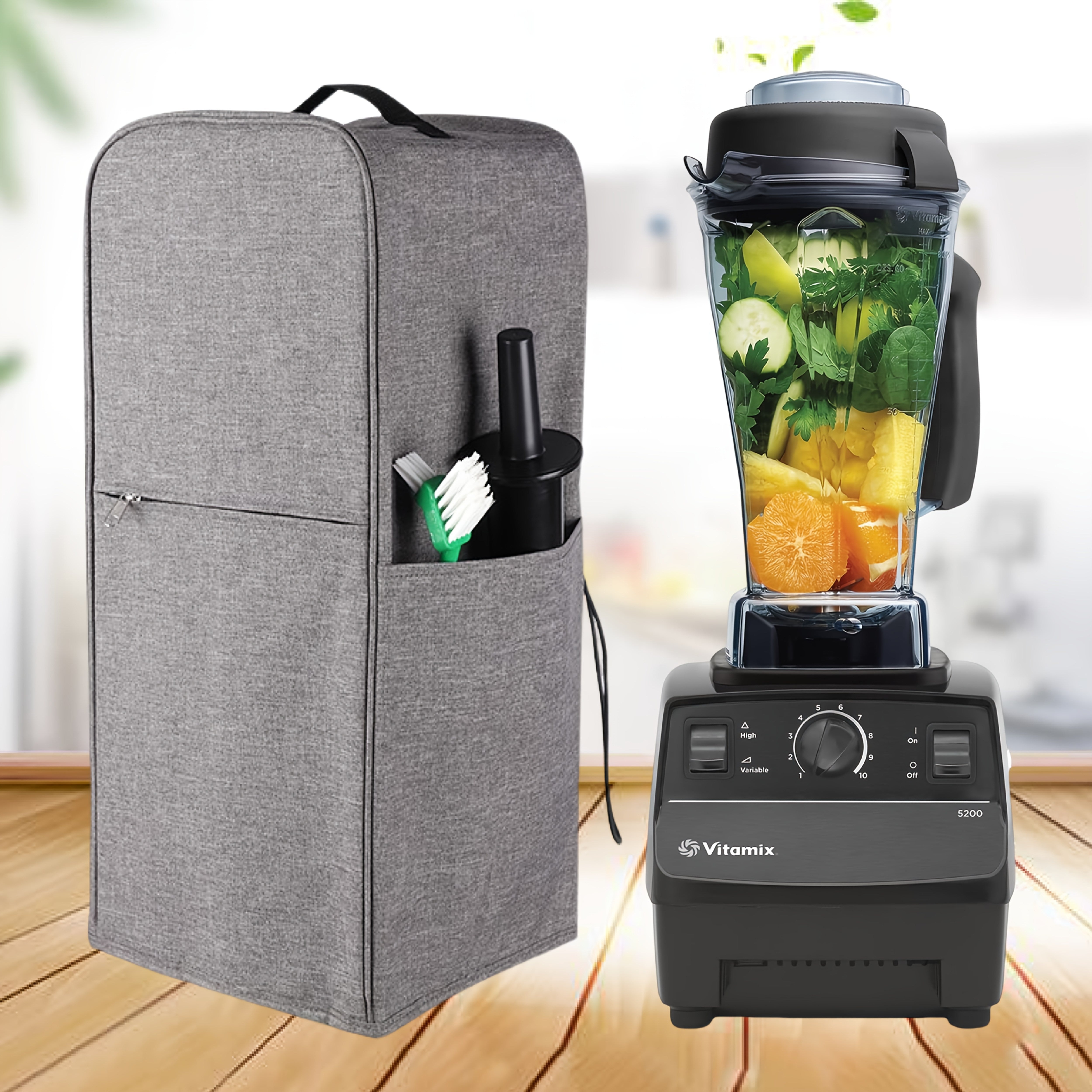Защитите свой блендер Vitamix Classic 5200 с помощью этого водонепроницаемого и пылезащитного чехла. Он совместим с домашними блендерами объемом 64 унции и изготовлен из ПВХ-материала, безопасного для контакта с не пищевыми продуктами.