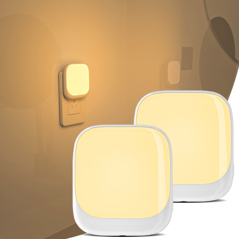 Plug-In Night Light with Dusk to Dawn Sensor and Three-Level Brightness for Bedroom Hallway Kitchen Bathroom
