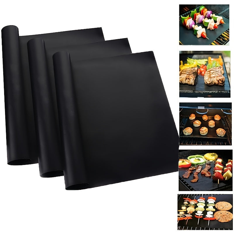 Heavy Duty Non-Stick Oven Liners Set Reusable Baking Grilling BBQ Glass Fiber