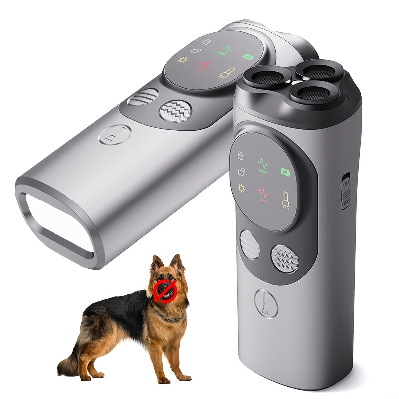 Rechargeable Dog Bark Control Device with LED Flashlight USB Charging Lithium Battery