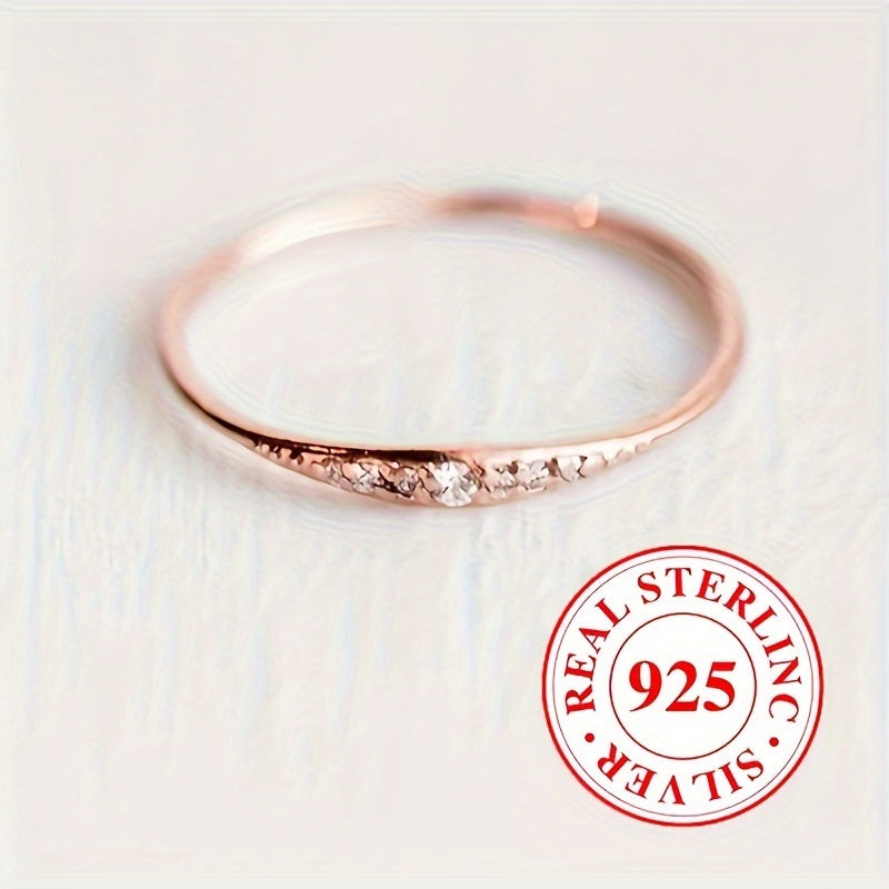 Sterling Silver Zirconia Ring for Brides Wedding Engagement Parties