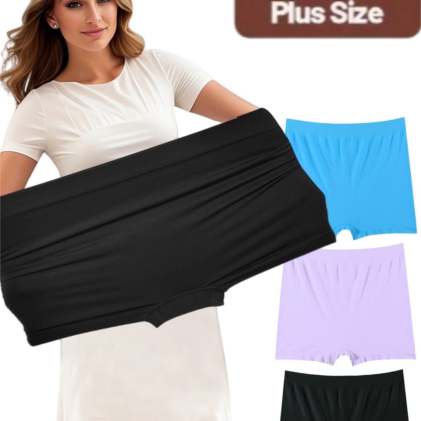 Plus o'lcham yuqori bel sport bralette to'plami, nafas oladigan mato, 3-to'plam