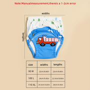 Комплект из 3 моющихся тренировочных штанов для детей - 6-слойные толстые тканевые подгузники, универсальные обучающие штаны для детей