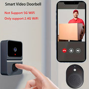 Wireless Video Doorbell with Wi-Fi Remote Intercom Battery Powered Wall Mount