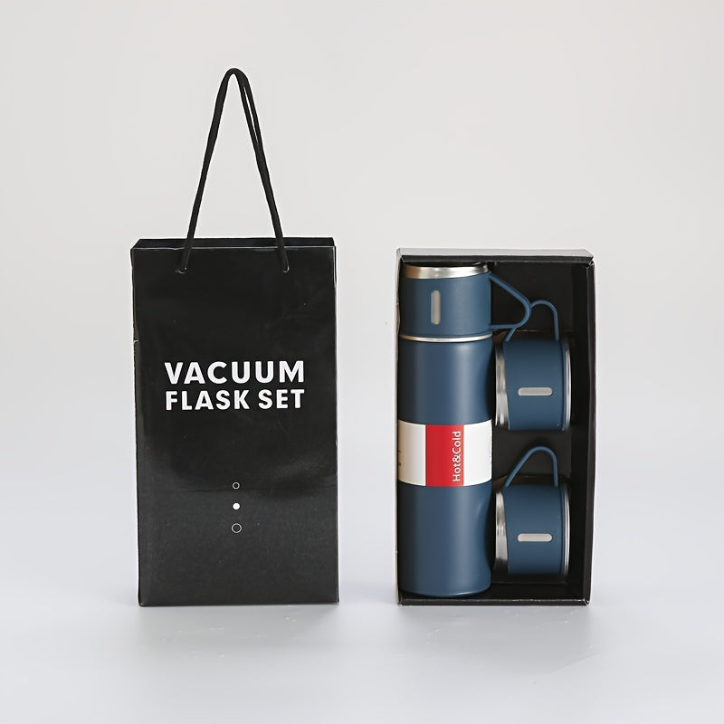Set of Thermos Cups Stainless Steel 500Ml Hot Cold Beverages Travel Camping