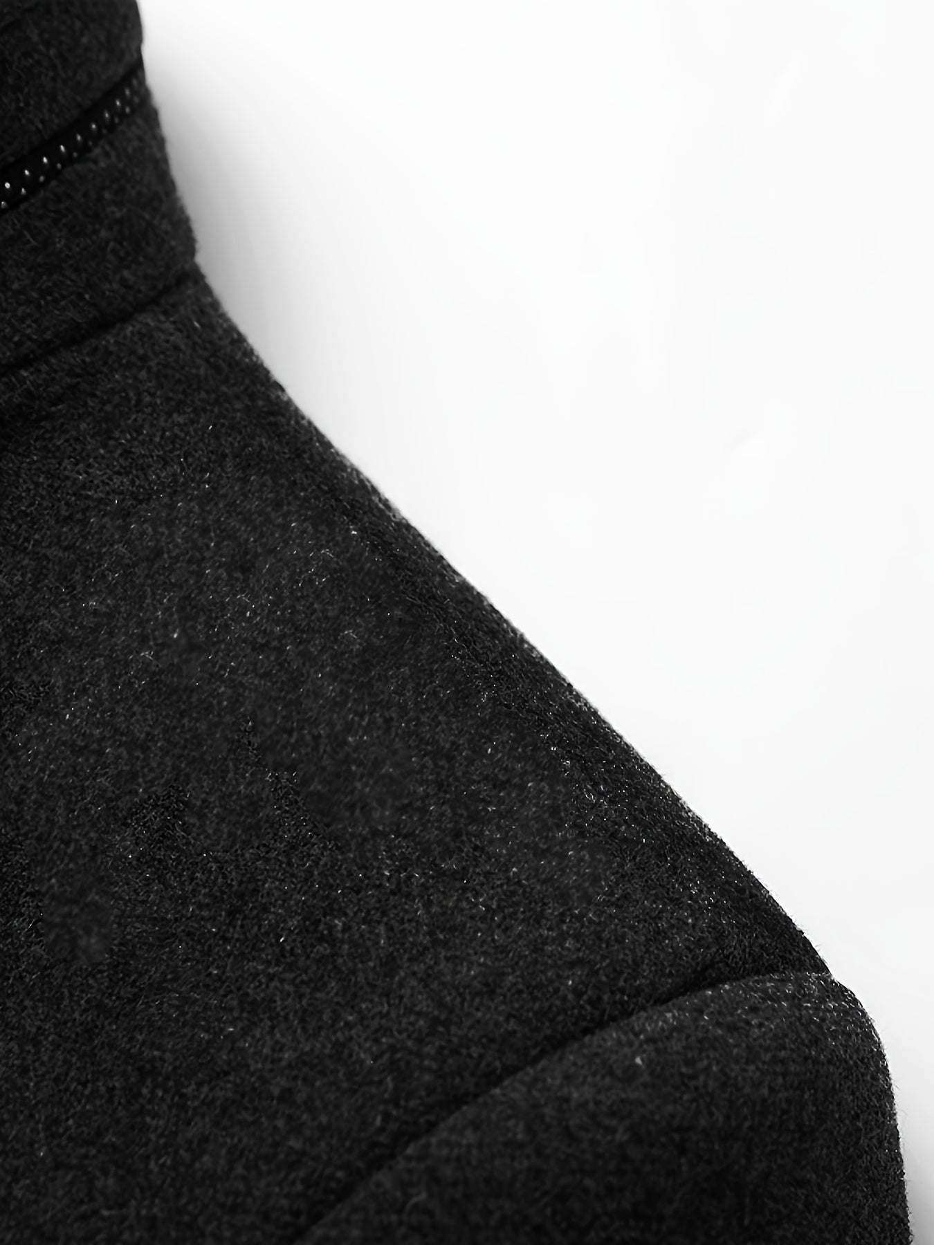 Men's Wool Blend Stand Collar Jacket with Pockets Regular Fit Fall Winter