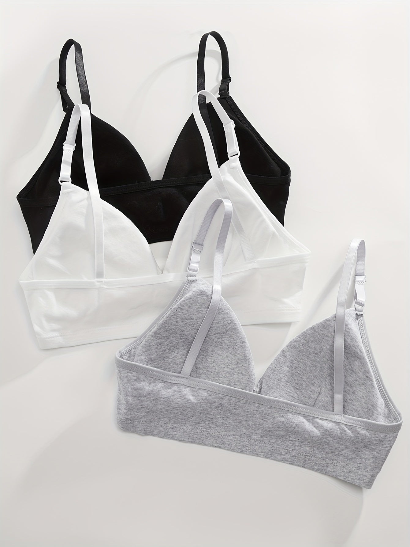 Women’s Wireless Bralette with Removable Pads Breathable Solid Color