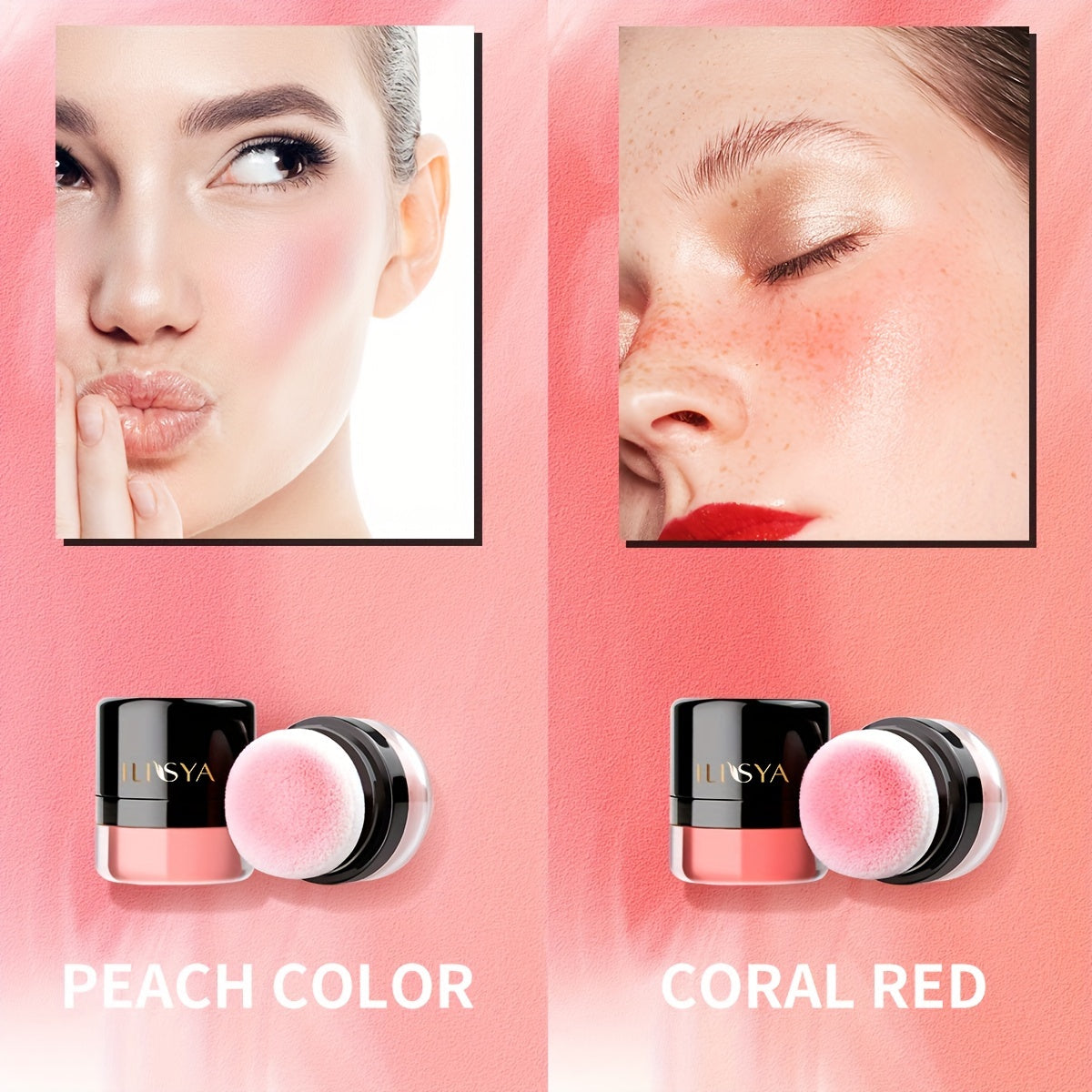 Soft Face Blusher Powder Cheek Rouge for Nourishing Nude Makeup