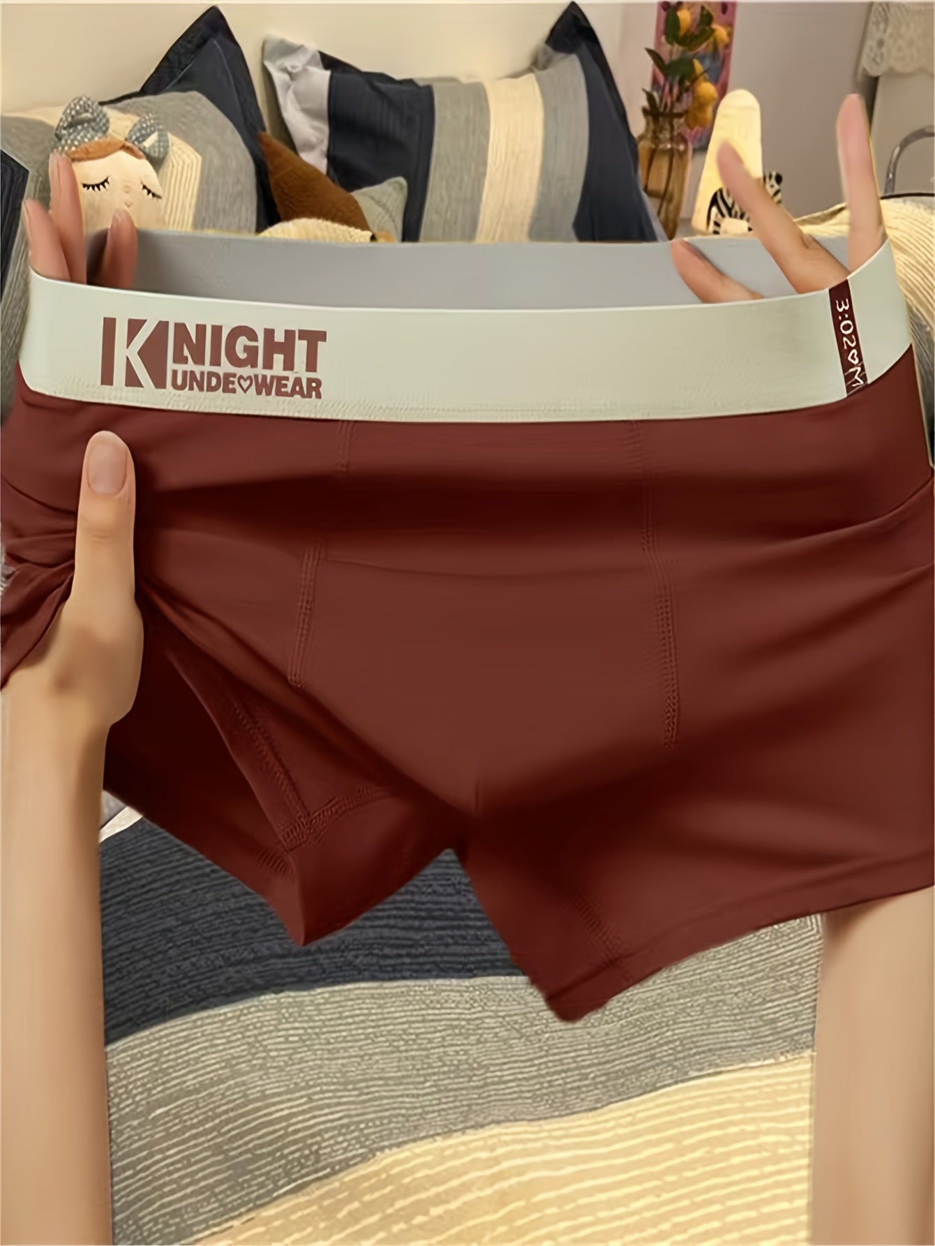 Men's Cotton Boxer Briefs 3-Pack Breathable Low-Rise Solid Color Underwear