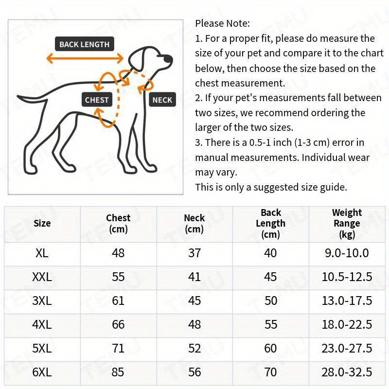 Waterproof Winter Dog Jacket with Reflective Material D-Ring for Medium Breeds