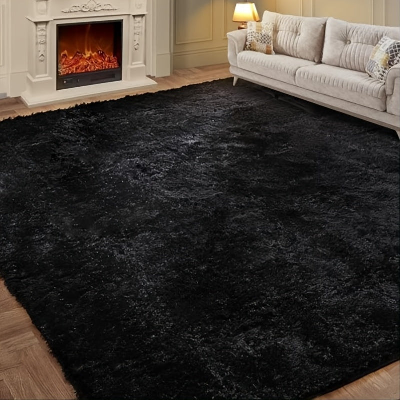 Shaggy Area Rug Non-Slip Stain-Resistant Polyester Indoor Carpet
