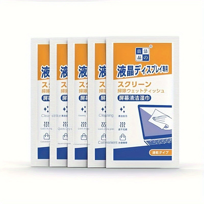 40 Pack Alcohol-Free Screen Wipes for LCD Computers TVs Phones Cameras Dustproof Cleaning Cloths