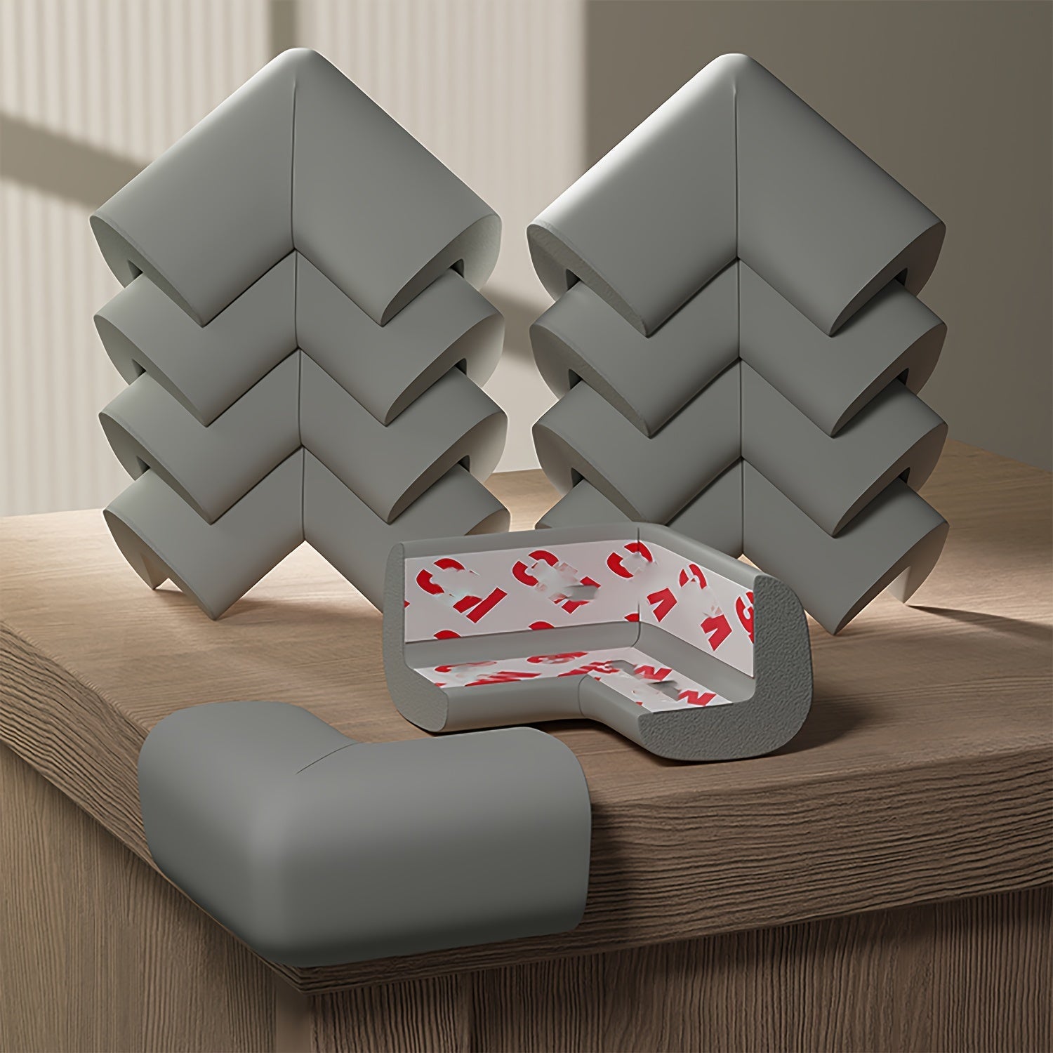 12 ta Yumshoq Burchakni Himoya Qiluvchi To'plami, Qirralarni Himoya Qilish va Burchaklarni Himoya Qilish uchun, Pechka, Stol, Zina va Shkaf Xavfsizligi uchun Oldindan Lentali Mebel Himoyachilari.