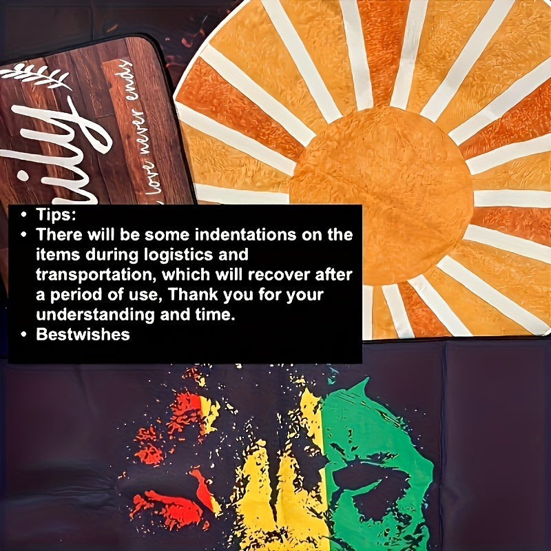 Christmas Plush Rug Santa Snowman Non-Slip Washable Indoor Outdoor 930gsm