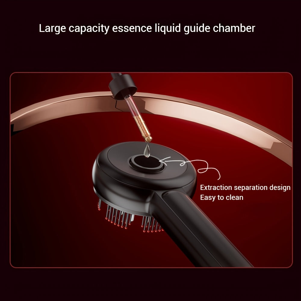 Electric Scalp Massager USB Rechargeable Head Vibration Comb with Kneading and Drainage Functions