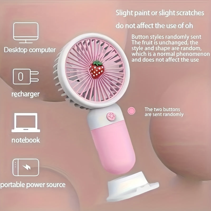 Mustahkam Plastik Qo'l Fanati Telefon Uskunasi Bilan - Ofis, Sayohat va Tashqi Kamp uchun Portativ USB Qayta Zaryadlanadigan Mini Fan - Tugma Boshqaruvi, Bir Necha Qism, Ichki va Tashqi Foydalanish Uchun Mos, Energiya Tejamkor Lityum Batareya