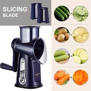 5-in-1 Rotary Cheese Grater Vegetable Slicer Nut Grinder Kitchen Tool