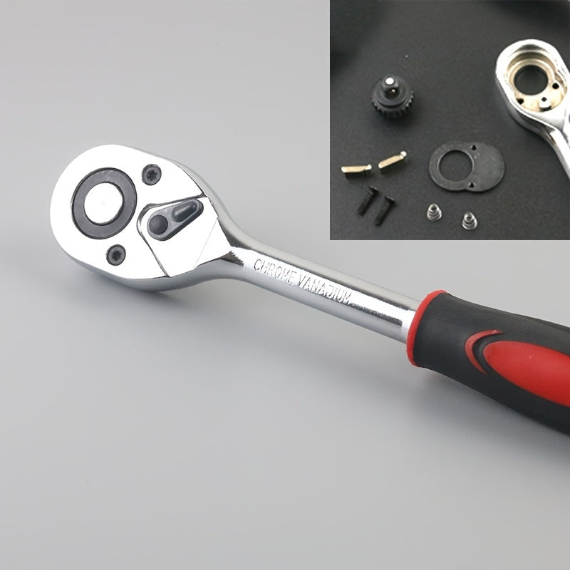 Kit de herramientas universales para reparación de coches, juego de llaves de carraca, dados, 46 piezas, mecánico de automóviles