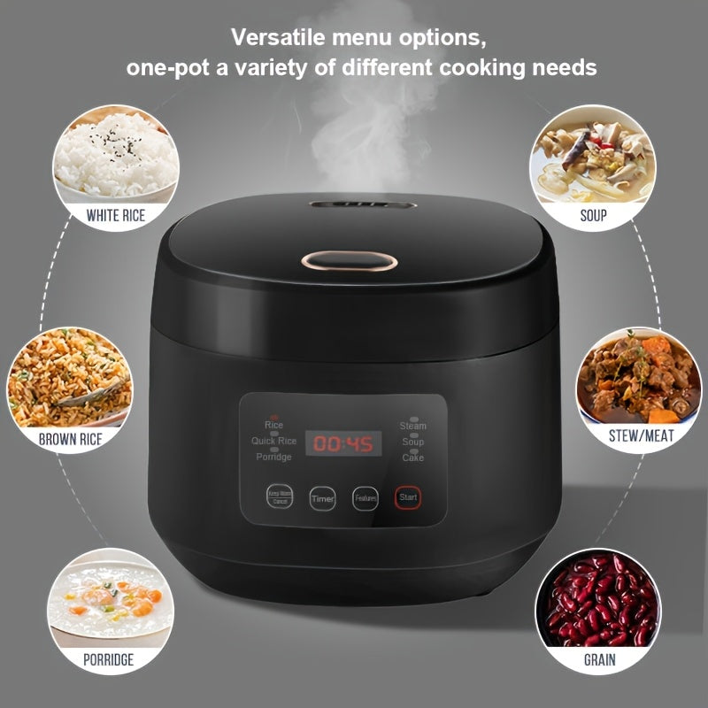 1 dona BALASHOV 3L Kvadrat Aluminiy Elektrik Guruch Pishirgich, Ko‘p funksiyali, Portativ Sayohat Qozoni, 24 soat oldindan band qilish va issiqlik saqlash funksiyasi, Oson chiqariladigan yopishqoqsiz qozon. 500W, Evropa standarti