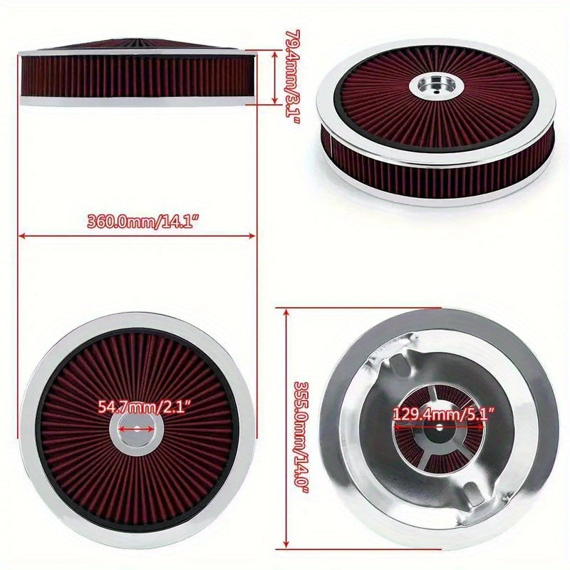 14 Inch Washable Round Ventilated Vent Cap Air Filter Replacement