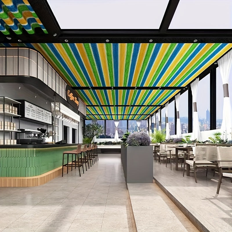 Outdoor Privacy Screen Knit Fabric PE Sunshade Mesh for Garden Balcony