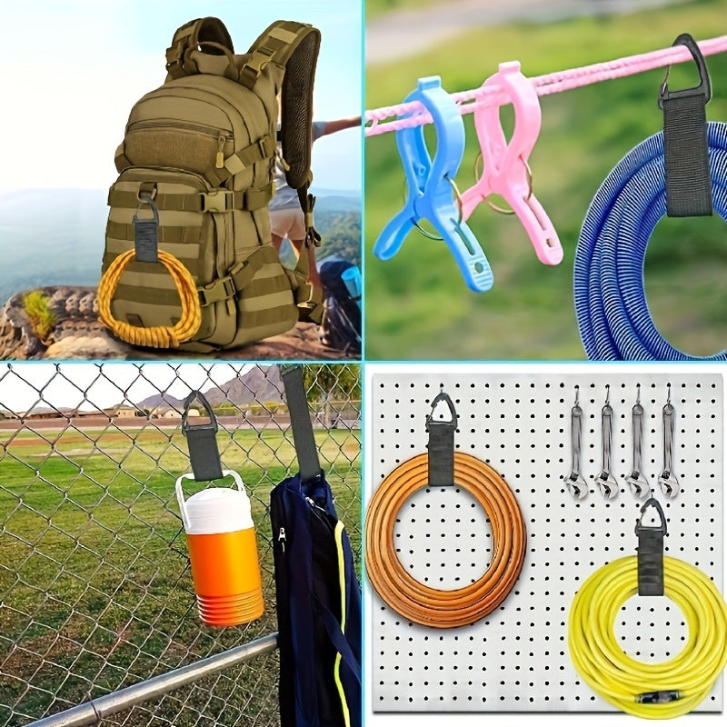 2 piezas/4 piezas/6 piezas Correas de almacenamiento para organizador de cables de uso pesado para cuerdas, mangueras en garaje