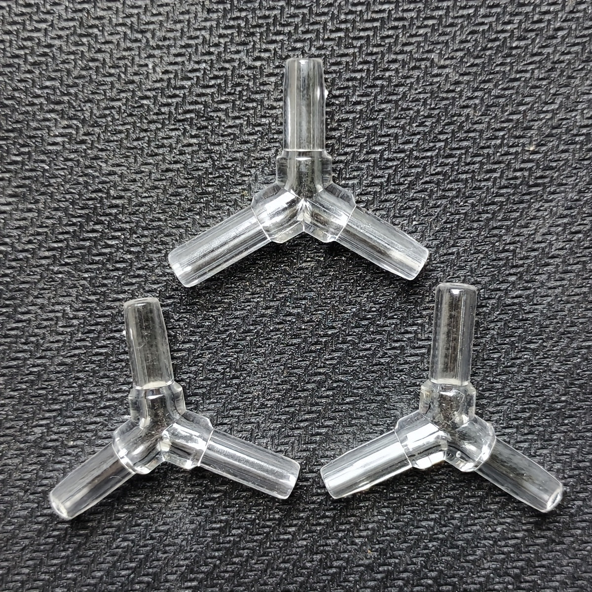 10 Pack 4mm Acrylic Aquarium Air Pump Tee Connectors for Fish Tank Oxygenation