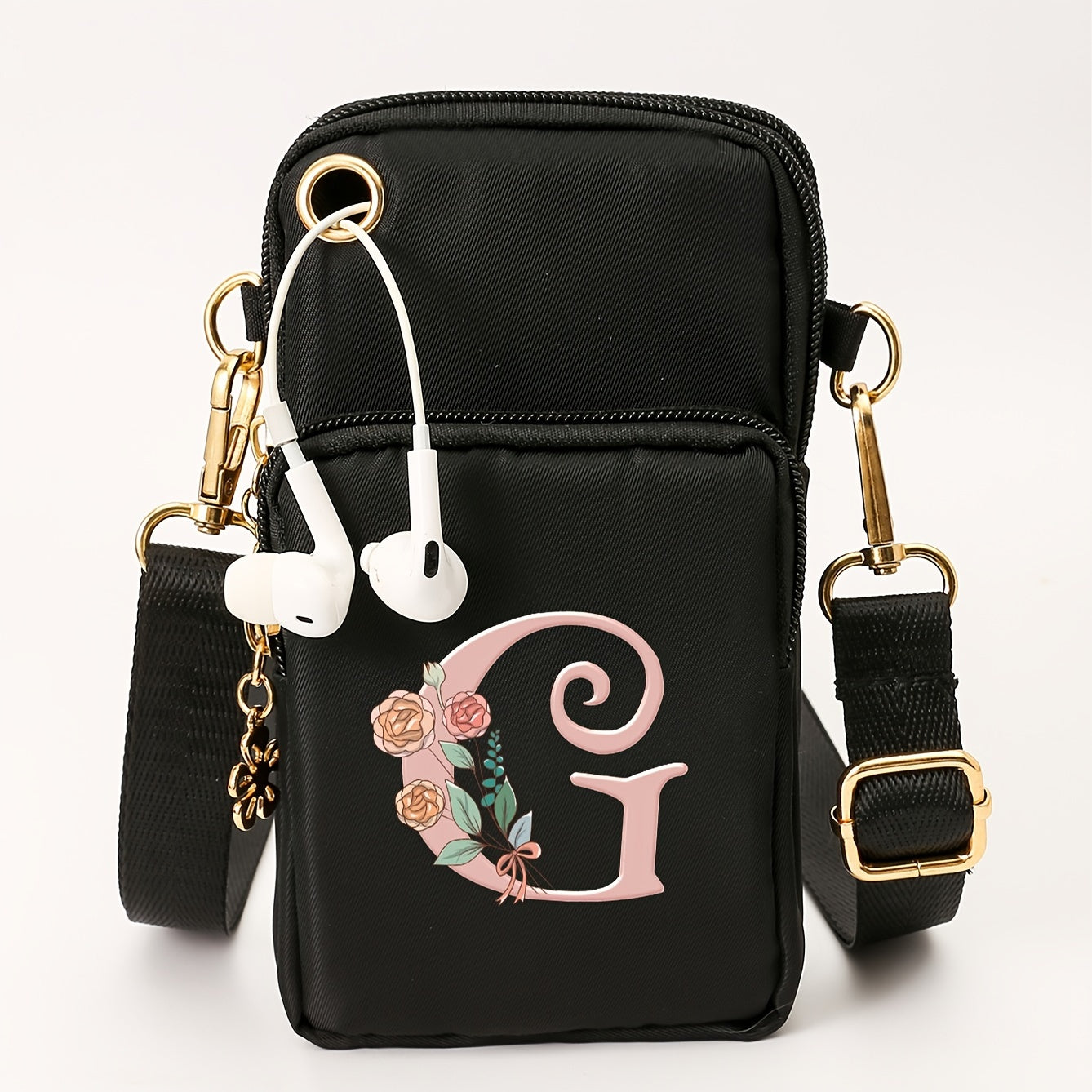 Ayollar uchun kichik yelka sumkasi, gul naqshli, kundalik ko‘p funksiyali crossbody sumka, kichik qo‘l sumkasi