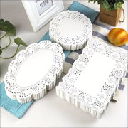50 Pieces Lace Paper Oil Absorption Pads Cake Baking Pizza Food Pads in 3 Shapes