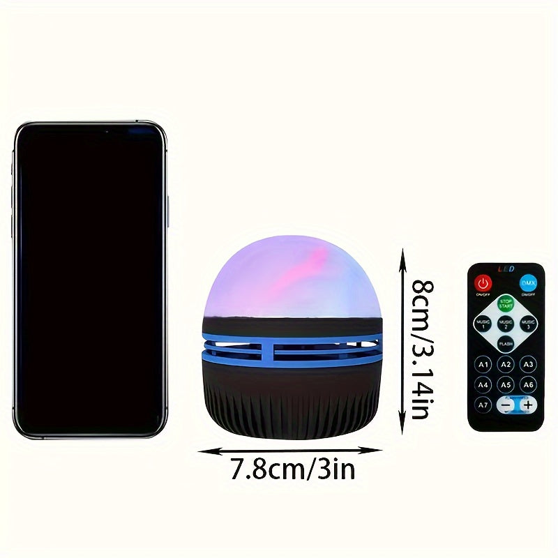 Northern Lights Projection Night Light Black Plastic Bedroom Decor for Ages 14+