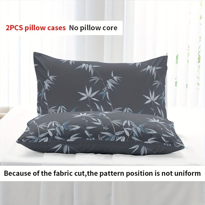 Set of 3 Plant Printed Fitted Sheets Bedding Set Breathable Soft for Bedroom and Guest Room
